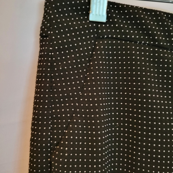 Chico's Petite Black and White Swiss Dot Flat Front Trousers 1.5P equal M/10P - Picture 4 of 12